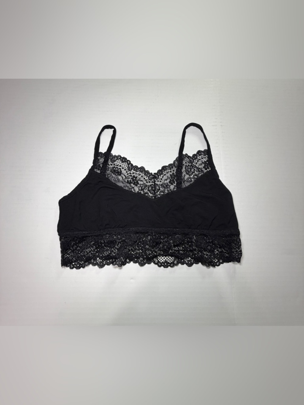 New without tags Delicate Lace Trim Black Bralette